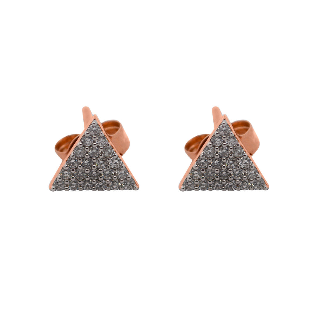 Aretes triángulo de diamantes