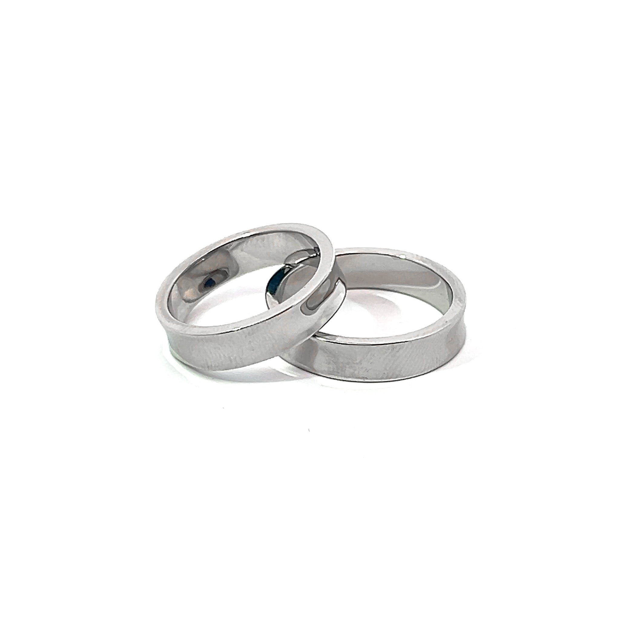 Anillos de matrimonio cóncavo